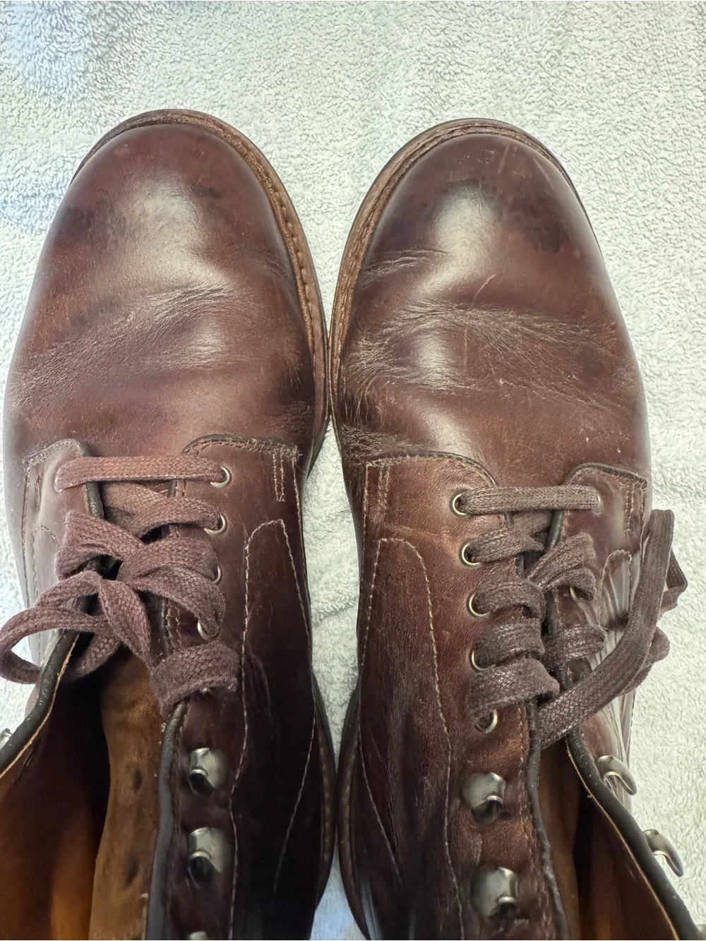 Men's Allen Edmonds Brown Leather Lace-Up Boots